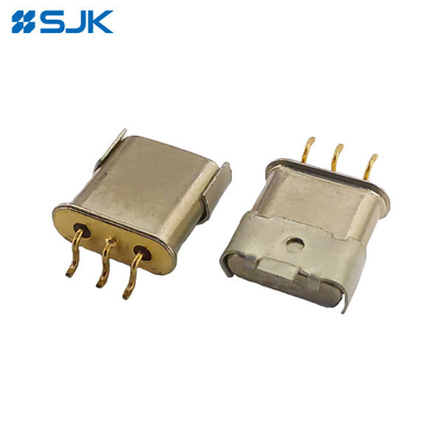 SMD 3 पिन क्रिस्टल फिल्टर UM-1MJ वायरलेस टेलीमेट्री के लिए 21.7MHz से 45MHz का समर्थन करें